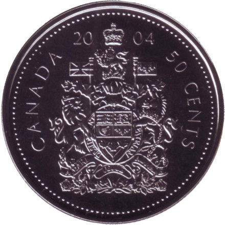 Монета 50 центов. 2004 год, Канада.