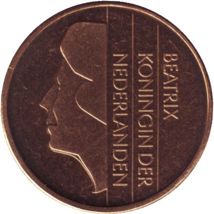 Монета 5 гульденов. 1992 год, Нидерланды. BU. Монета 5 гульденов. 1992 год, Нидерланды. BU.