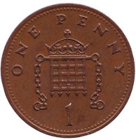 1 пенни. 1990 год, Великобритания.