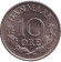 Монета 10 эре. 1963 год, Дания. Монета 10 эре. 1963 год, Дания.