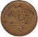 Монета 2 крузейро. 1953 год, Бразилия. Карта Бразилии. Монета 2 крузейро. 1953 год, Бразилия. Карта Бразилии.