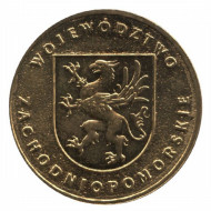Монета 2 злотых, 2005 год, Польша. Западно-Поморское воеводство.