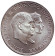 Монета 5 крон. 1960 год, Дания. Серебряная свадьба короля Фредерика IX и королевы Ингрид.