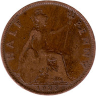 Монета 1/2 пенни. 1926 год, Великобритания. Монета 1/2 пенни. 1926 год, Великобритания.
