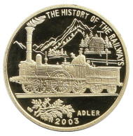Монета 20 вон, 2003 год, Северная Корея (КНДР). Адлер. История железных дорог. Монета 20 вон, 2003 год, Северная Корея (КНДР). Адлер. История железных дорог.