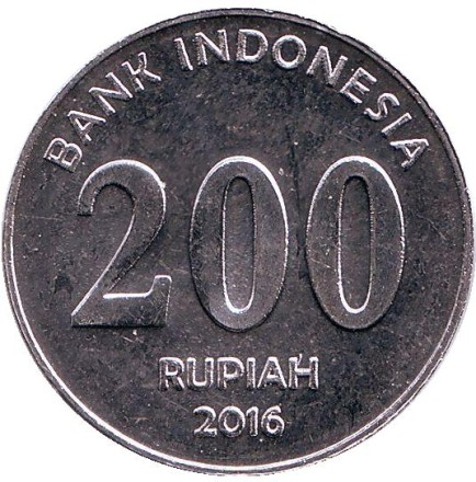 Монета 200 рупий. 2016 год, Индонезия. Тйипто Мангункусумо.