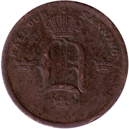 Монета 1/3 скиллинга. 1854 год, Швеция. Монета 1/3 скиллинга. 1854 год, Швеция.