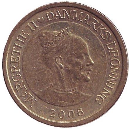 Монета 10 крон. 2006 год, Дания.
