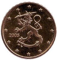 Монета 10 центов. 2005 год, Финляндия. Монета 10 центов. 2005 год, Финляндия.