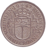 Монета 1/2 кроны. 1947 год, Южная Родезия.