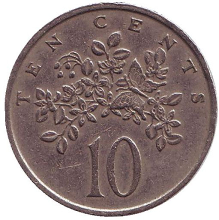 Монета 10 центов. 1975 год, Ямайка.