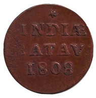 Монета 1 дуит. (1/16 гульдена). 1808 год, Голландская Ост-Индия. Монета 1 дуит. (1/16 гульдена). 1808 год, Голландская Ост-Индия.