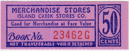 Ордер на 50 центов. Угледобывающая компания США. Шпицберген, 1915 год.