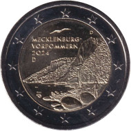 Монета 2 евро. 2024 год (D), Германия. Холм Кёнигсштуль. Мекленбург-Передняя Померания. Монета 2 евро. 2024 год (D), Германия. Холм Кёнигсштуль. Мекленбург-Передняя Померания.