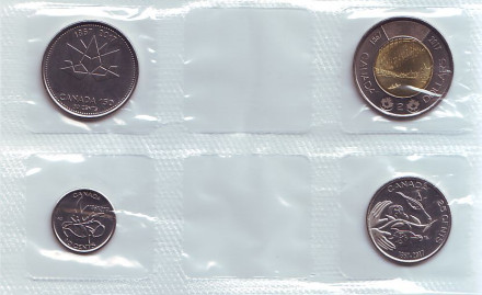Банковский набор монет (8 шт). 2017 год, Канада. 150 лет Конфедерации Канада. 