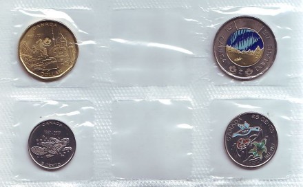 Банковский набор монет (8 шт). 2017 год, Канада. 150 лет Конфедерации Канада. 