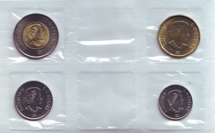 Банковский набор монет (8 шт). 2017 год, Канада. 150 лет Конфедерации Канада. 