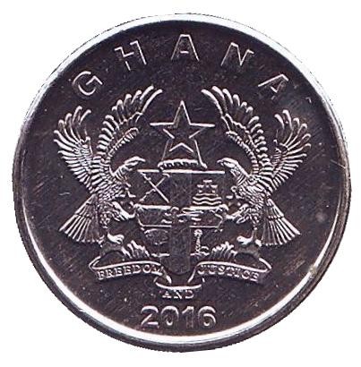 Монета 5 песев. 2016 год, Гана.