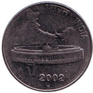 Монета 50 пайсов. 2002 год, Индия. ("°" - Ноида). Монета 50 пайсов. 2002 год, Индия. ("°" - Ноида).