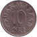 Монета 10 эре. 1978 год, Дания. Монета 10 эре. 1978 год, Дания.