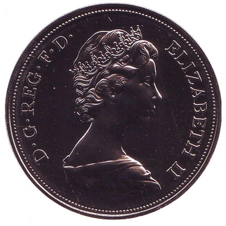 Монета 25 пенсов. 1972 год, Великобритания. Королевская серебряная свадьба. Proof. Монета 25 пенсов. 1972 год, Великобритания. Королевская серебряная свадьба. Proof.