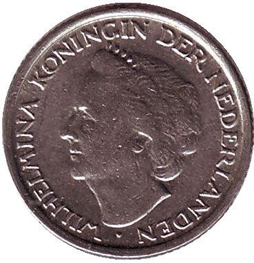 Монета 10 центов. 1948 год, Нидерланды.