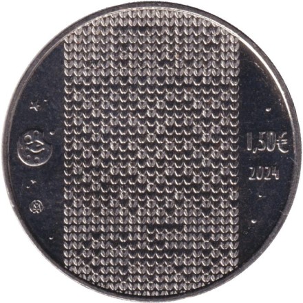 Монета 1,5 евро. 2024 год, Литва. Сказка Двенадцать братьев, двенадцать черных воронов.