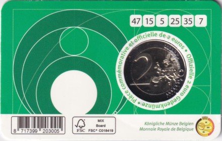 Монета 2 евро. 2025 год, Бельгия. Национальная лотерея. (Надпись: Belgie). Монета 2 евро. 2025 год, Бельгия. Национальная лотерея. (Надпись: Belgie).