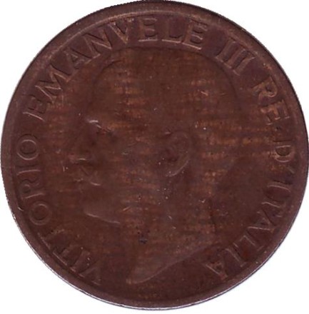 Монета 10 чентезимо. 1921 год, Италия. Пчела.