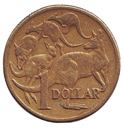 Монета 1 доллар. 2006 год, Австралия. Кенгуру.