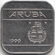 Монета 50 центов. 1999 год, Аруба.