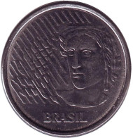 Монета 10 сентаво. 1996 год, Бразилия. Фигура Республики. Монета 10 сентаво. 1996 год, Бразилия. Фигура Республики.
