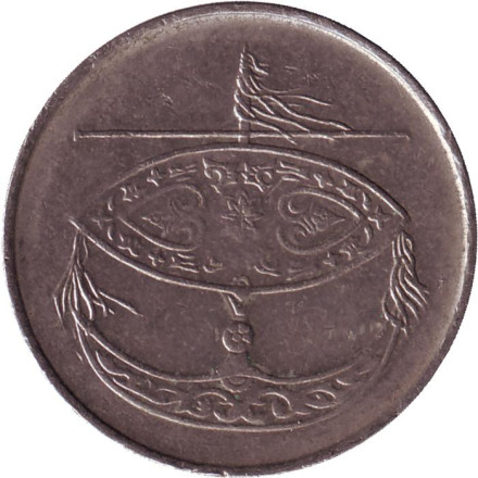 Монета 50 сен. 2008 год, Малайзия. Церемониальный воздушный змей.