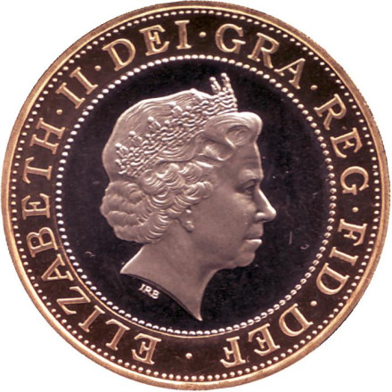 Монета 2 фунта. 1998 год, Великобритания. Proof. Монета 2 фунта. 1998 год, Великобритания. Proof.