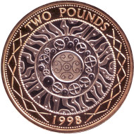 Монета 2 фунта. 1998 год, Великобритания. Proof. Монета 2 фунта. 1998 год, Великобритания. Proof.