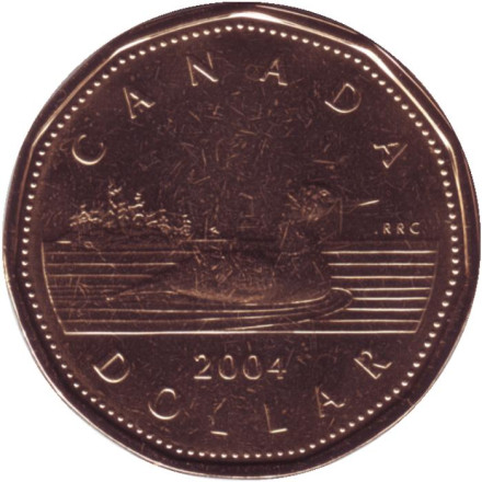 Монета 1 доллар, 2004 год, Канада. UNC. Утка.