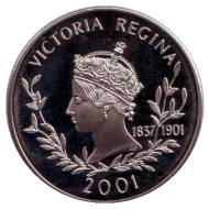 Монета 50 пенсов. 2001 год. Фолклендские острова. Королева Виктория. Монета 50 пенсов. 2001 год. Фолклендские острова. Королева Виктория.