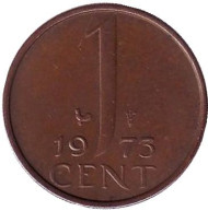 Монета 1 цент. 1973 год, Нидерланды. Монета 1 цент. 1973 год, Нидерланды.