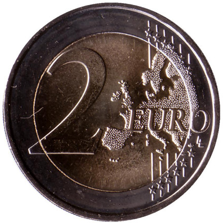 Монета 2 евро. 2022 год, Франция. Новый дизайн.