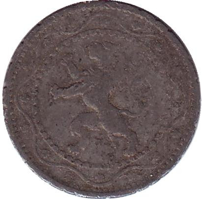 Монета 5 сантимов. 1916 год, Бельгия. Монета 5 сантимов. 1916 год, Бельгия.