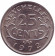 Монета 25 центов. 1972 год, Сейшельские острова. Монета 25 центов. 1972 год, Сейшельские острова.