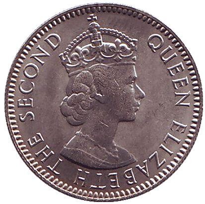 Монета 25 центов. 1972 год, Сейшельские острова. Монета 25 центов. 1972 год, Сейшельские острова.