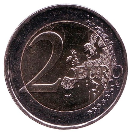 Монета 2 евро. 2018 год, Греция. 70 лет cоюзу Додеканеса с Грецией. Монета 2 евро. 2018 год, Греция. 70 лет cоюзу Додеканеса с Грецией.