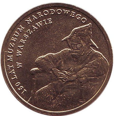 Монета 2 злотых, 2012 год, Польша. 150 лет Национальному музею в Варшаве.