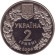 Монета 2 гривны. 2000 год, Украина. Пресноводный краб.