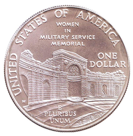 Монета 1 доллар. 1994 год, США. (BU) Мемориал женщинам на военной службе.