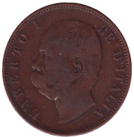 Монета 10 чентезимо. 1893 год, Италия. Умберто I. "R". Монета 10 чентезимо. 1893 год, Италия. Умберто I. "R".