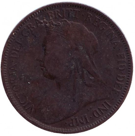 Монета 1/2 пенни. 1898 год, Великобритания. Монета 1/2 пенни. 1898 год, Великобритания.