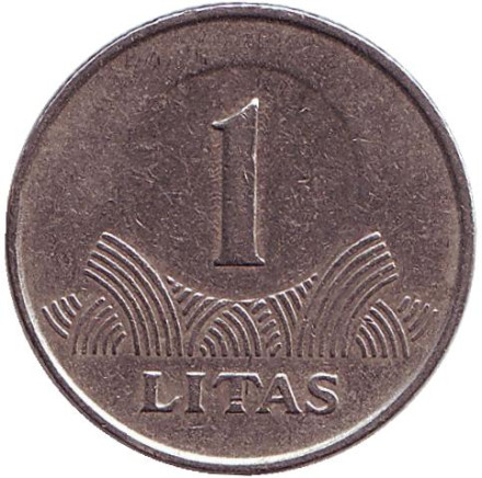 Монета 1 лит. 1998 год, Литва. Рыцарь. Монета 1 лит. 1998 год, Литва. Рыцарь.