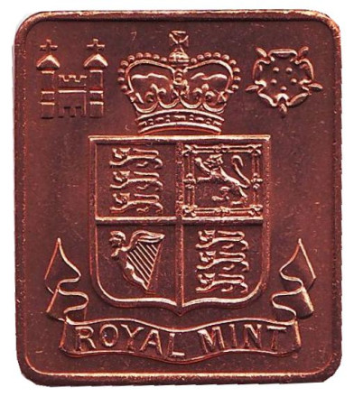 Жетон годового набора монет Великобритании 1972 года. Жетон годового набора монет Великобритании 1972 года.